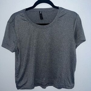 Adidas Gray Cropped T-Shirt Size Small